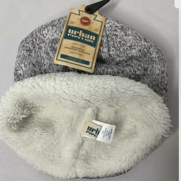 Urban Pipeline Sweater Sherpa lined Beanie Hat - Picture 2 of 3